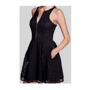Express Black Lace Mini Dress